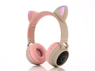 Cute Bluetooth 5.0 Headphone Stereo Wireless Headset Khaki