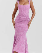 SS Ruched Dress Purple