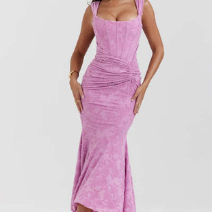 SS Ruched Dress Purple