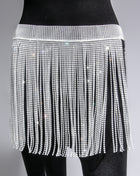 SS Rhinestone Skirt White