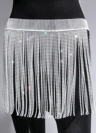 SS Rhinestone Skirt White