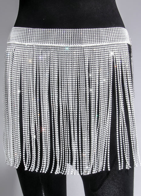 SS Rhinestone Skirt White