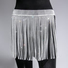 Rhinestone Strap Women's Skirt White