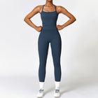 Brushed Yoga Suit Quick-drying Workout Clothes Navy Blue
