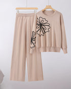 SS Two-piece Suit Khaki Free size