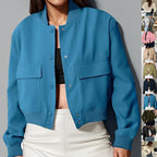 Women’s Button Stand-collar Jacket