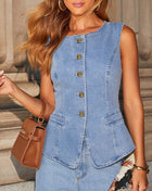 SS Denim Suit Blue Vest