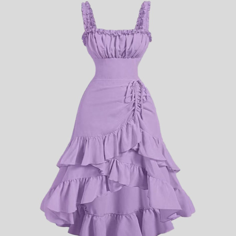 Slim Fit Sexy All-matching Suspenders Dress Women Purple