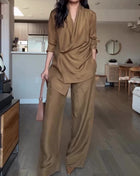SS Satin Suit Camel