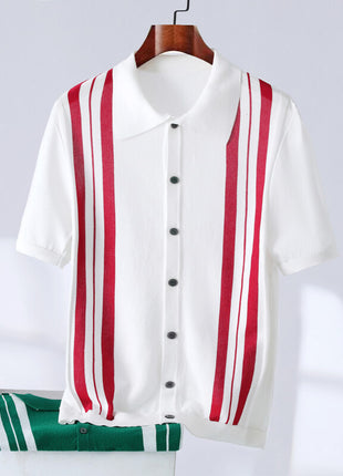 SS Men's Stripes Polo T-Shirt