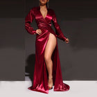 Women's Side-slit Ultra-long Dress Red
