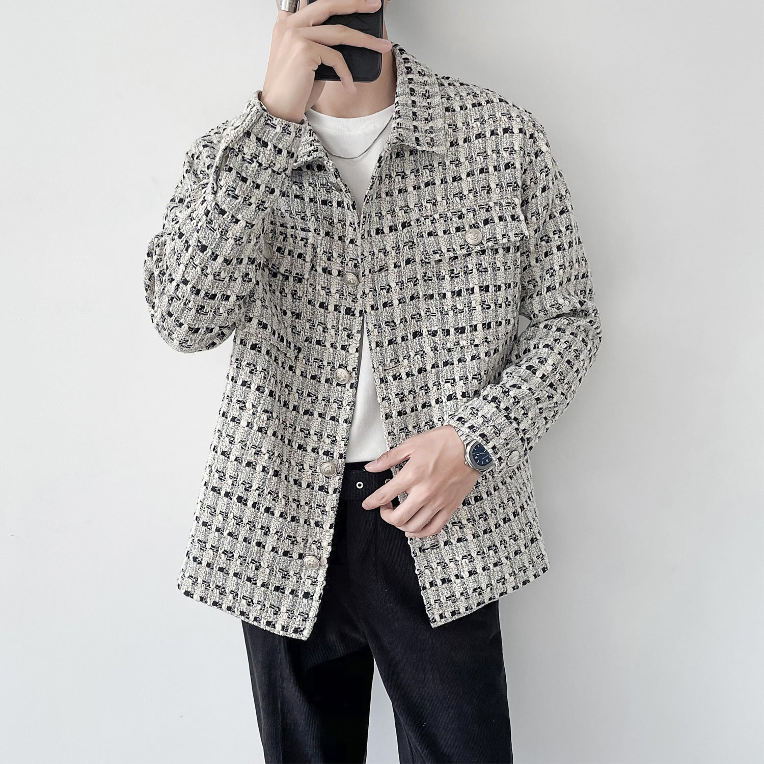 Small Fragrance Casual Men’s Jacket Black