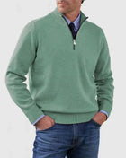 Men's Quarter Zipper Green