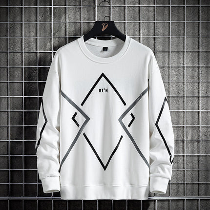 Fertiliser Enlarged Casual Spring And Autumn Sweater White
