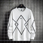 Fertiliser Enlarged Casual Spring And Autumn Sweater White