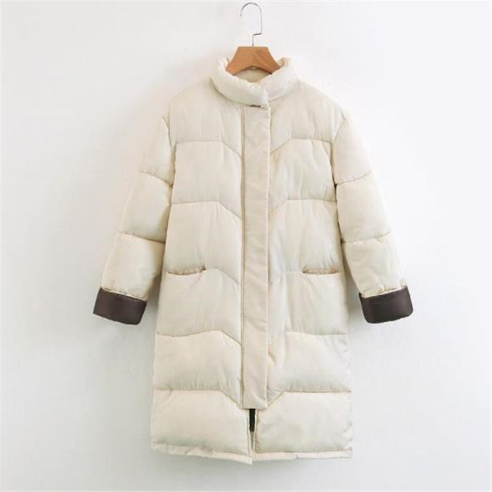Cotton Padded Winter Jacket Beige