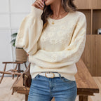 Women's Three-dimensional Small Chrysanthemum Pullover