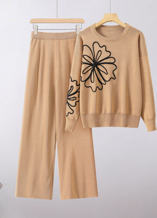 SS Two-piece Suit caramel Free size