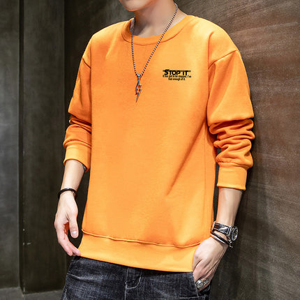 Men's Sweater Long Sleeve Top Orange