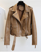 SS Short Leather Jacket Brown