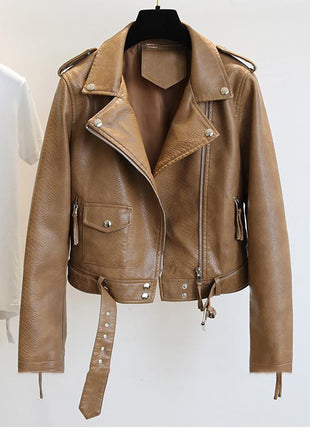 SS Short Leather Jacket Brown