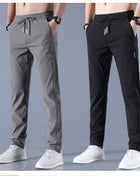 Loose Straight men's Sweatpants Black and dark gray