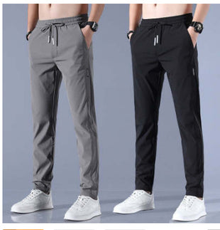 Loose Straight men's Sweatpants Black and dark gray