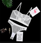 Sexy mesh bra set