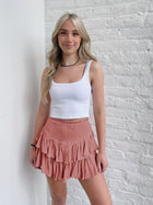 Women's Irregular Half Skirt Pink
