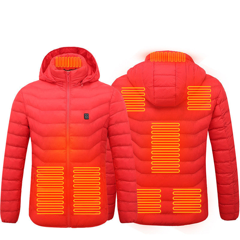 New Heated Thermal Men's Winter Jacket Red Zone8
