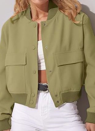 SS Button Down Jacket Green