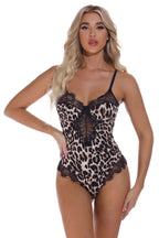 Sexy Lace Sheer Open Back Bodysuit Lingerie