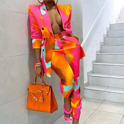 Style Printing Fashion Jacket Suit