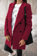 Women’s Woolen coat Wine red