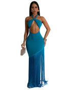 SS Tassel Dress Blue