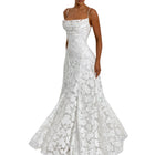 Slim-fit Sling Backless Lace Up White