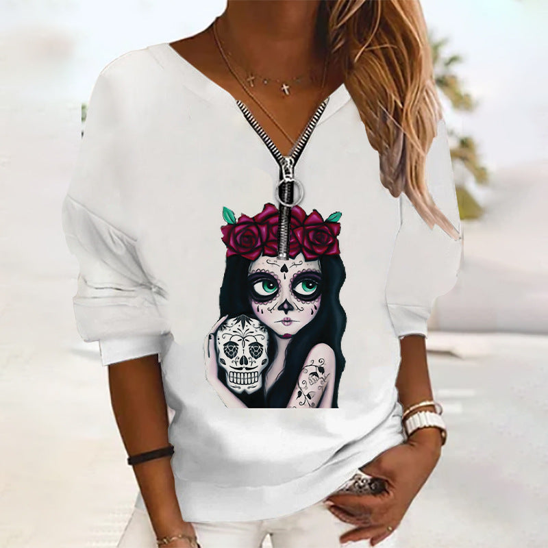 Halloween Printed Sweater BFH1G2222119