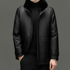 Men's Detachable Mink Cashmere Leather Jacket