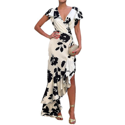 Women's Midriff Outfit Elegant Dress