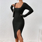 SS Knitted Dress Black