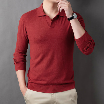 Business Casual Knitwear Brick Red