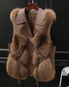 SS Fox Fur Jacket Camel
