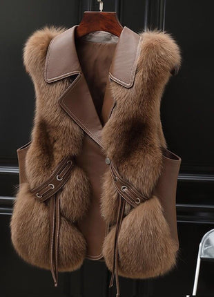 SS Fox Fur Jacket Camel