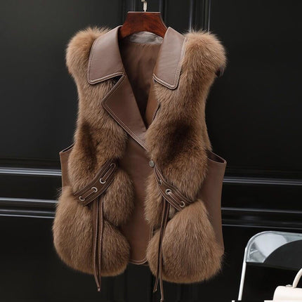SS Fox Fur Jacket Camel