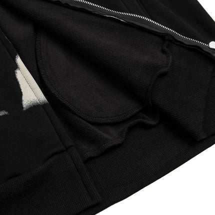 Men's Depressed Abstract Printing Fleece Hoodie