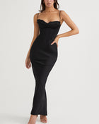 SS Draped Dress Black