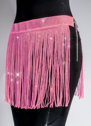 SS Rhinestone Skirt Pink
