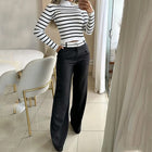 Top Loose Trousers Two-piece Set white sweater