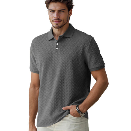 Casual Polo Collar Men's Gray