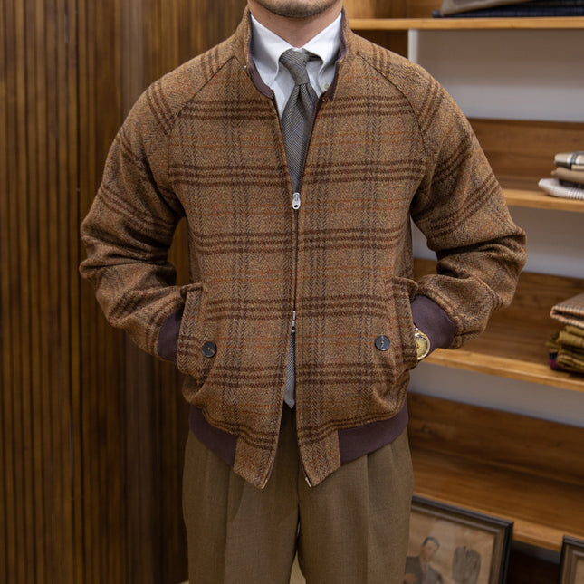 Men's Wool Vintage G9 Warm Jacket Italian Style Dark Brown